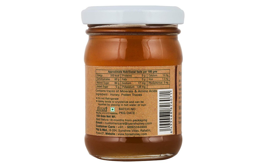 Florea Multifloral Honey    Glass Jar  150 grams